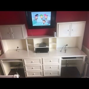 One of a kind white dresser/ desk